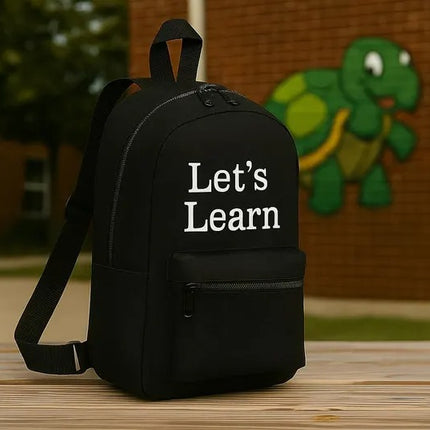 Embroidered Lets Learn Backpack Printed – Kids Best Rucksack Back to School Gift Idea