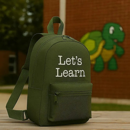 Embroidered Lets Learn Backpack Printed – Kids Best Rucksack Back to School Gift Idea