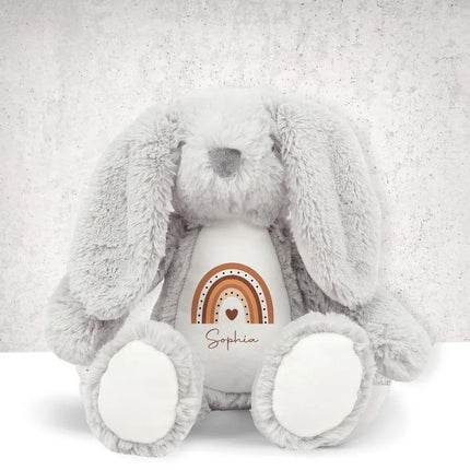 Personalised Baby Soft Bunny Toy –&nbsp; Custom Name/Date New Born Baby Gifts