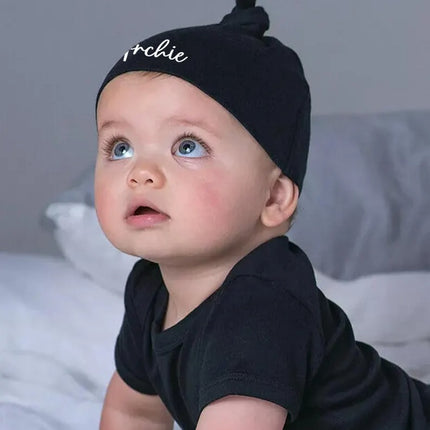 Personalised Printed Baby Hat with Name – Custom Beanie Hat Baby Shower Gift