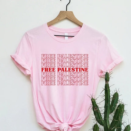 Retro Palestine Printed T-Shirt – Palestine Crewneck Matching Tops