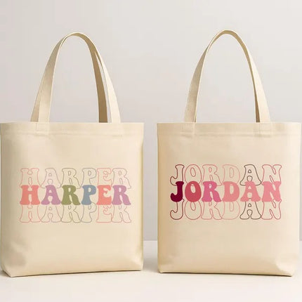 Personalised Name Tote Bag for Kids – Custom & Printed School Bag for Girls