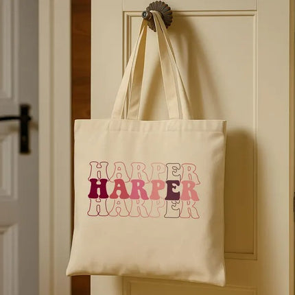 Personalised Name Tote Bag for Kids – Custom & Printed School Bag for Girls