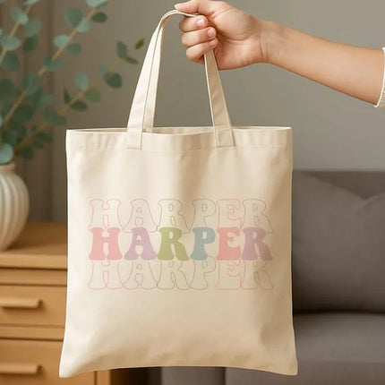 Personalised Name Tote Bag for Kids – Custom & Printed School Bag for Girls