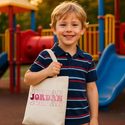 Personalised Name Tote Bag for Kids – Custom & Printed School Bag for Girls