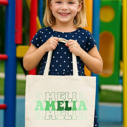 Personalised Name Tote Bag for Kids – Custom & Printed School Bag for Girls