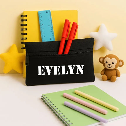 Custom Name Pencil Case for Kids, Personalised Pouch Birthday Gifts, Stationery Bags, Back to School Gift, Gift for Kids, Start of Term Gift