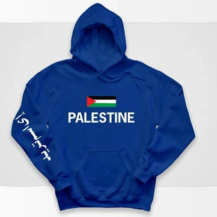 Palestine Arabic Flag Hoodie – Custom Name Printed Long Sleeve Hoodie