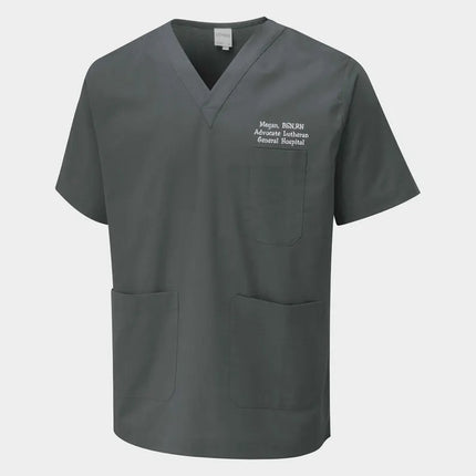 Personalised Medical Nurse Scrub Tunic, Custom Text & Logo Nursing Medical Tunic, Embroidered Healthcare Staff Uniform, Nurse Workwear Gifts