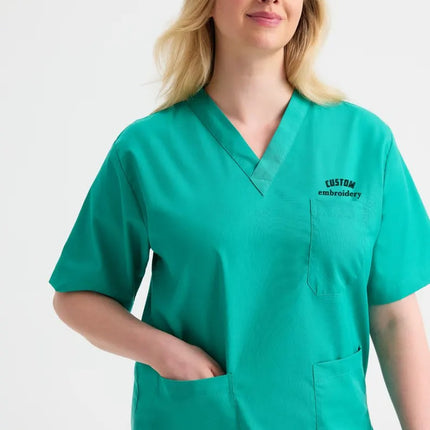 Personalised Medical Nurse Scrub Tunic, Custom Text & Logo Nursing Medical Tunic, Embroidered Healthcare Staff Uniform, Nurse Workwear Gifts