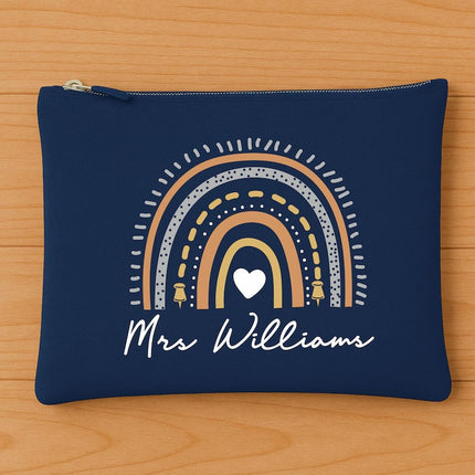 Personalised Teacher Name Printed Rainbow Pencil Case Back to School Gifts