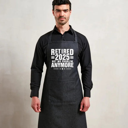 I Retired in 2025 Apron – Funny BBQ Gift for Retired Husband