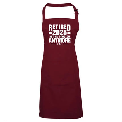 I Retired in 2025 Apron – Funny BBQ Gift for Retired Husband