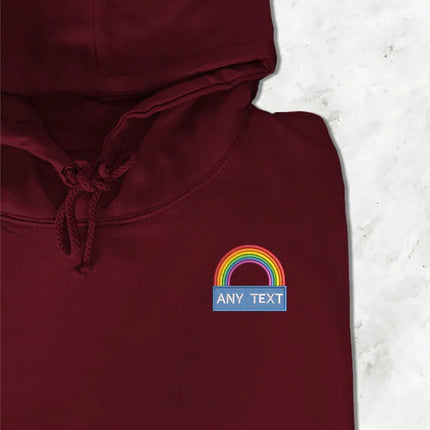 National Heroes Rainbow Embroidered Hoodie – Custom Monogram Embroidered Hoody