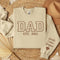 Embroidered Dad Sweatshirt, Personalized Kids Name on Sleeve, Gift for Dad, Father’s Day Gift, Dad Crewneck, New Dad Presents, Gifts for Him