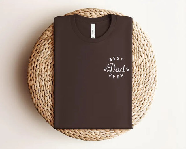 Embroidered Best Dad Ever T Shirt, Father's Day Gifts for New Dad, Custom Dad Tops