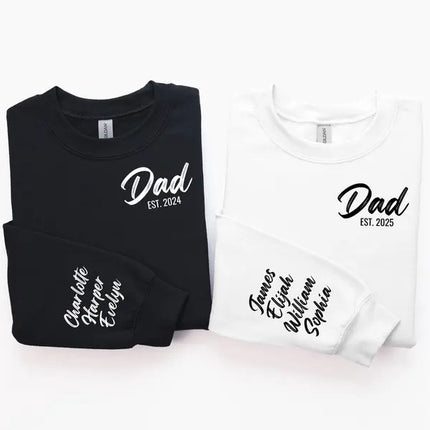 Custom Dad Sweatshirt With Kids Names, Personalised Dad With Est Date Sweater, New Dad To Be Jumper, Dad Birthday Gifts, Fathers Day Gifts