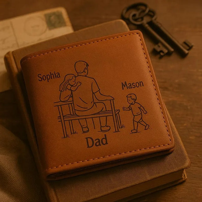 Personalised Fathers Day Wallet, Custom Portrait From Photo Wallet, Dad Birthday Gifts