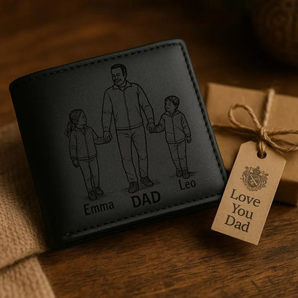 Personalised Fathers Day Wallet, Custom Portrait From Photo Wallet, Dad Birthday Gifts