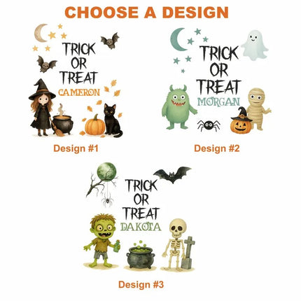 Custom Halloween Trick‑Or‑Treat Tote Bag – Personalized Tote with Name, Gifts for Kids