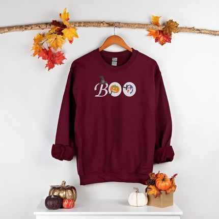 Halloween Cookies Embroidered Sweatshirt, Boo Ghost Halloween Jumper, Halloween Gifts