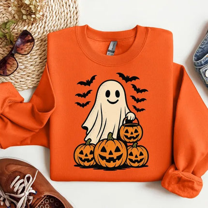 Ghost Halloween Sweatshirt, Spooky Halloween Fall Jumper, Autumn Halloween Gifts