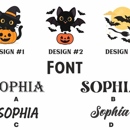 Personalised Halloween Printed Tote Bag, Custom Name Pumpkin Bag, Gift for Kids
