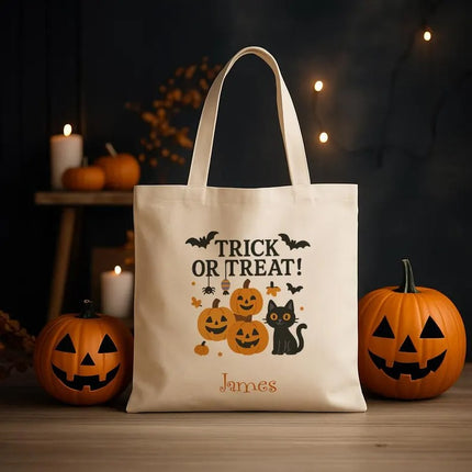 Halloween Trick or Treat Bags, Halloween Candy Bag for Kids, Spooky Pumpkin Totes