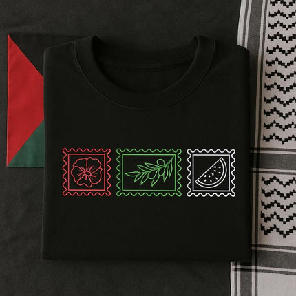 Subtle Palestine Embroidered Shirts, Palestine Solidarity Tees, Gifts for Muslims