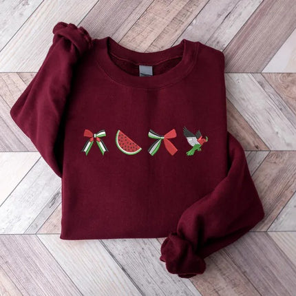 Palestine Embroidered Sweatshirt, Gaza Crewneck Jumper, Free Palestine Gaza March Outfits, Human Rights Gift, Palestine Support Muslims Gift