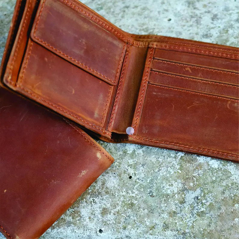 Custom Leather Wallet for Mens, Personalised Leather Engraved Monogram Wallet, Name and Text Handwriting Wallet for Best Man, Groomsman Gift