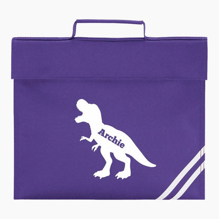 Custom Kids Name Football Dinosaur School Bag