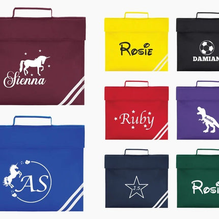 Custom Kids Name Football Dinosaur School Bag