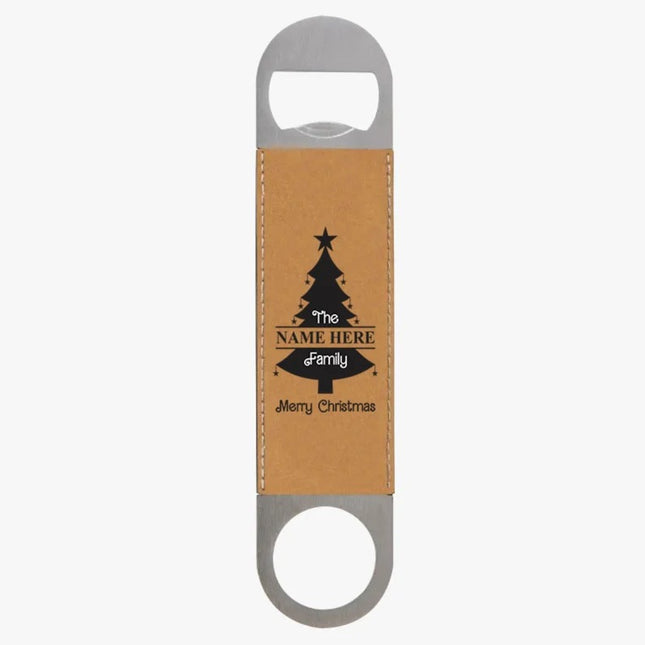 Personalised PU Leather Bar Blade Bottle Opener, Custom Leather Engraved Monogram Bottle Opener, Wedding Favors Party Gifts For Groomsmen