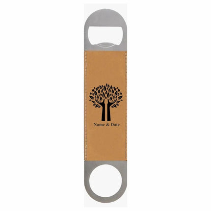Personalised PU Leather Bar Blade Bottle Opener, Wedding Party Gifts For Groomsmen