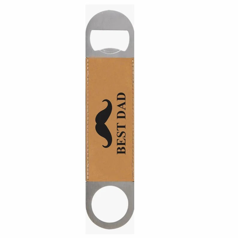 Personalised PU Leather Bar Blade Bottle Opener, Custom Leather Engraved Monogram Bottle Opener, Wedding Favors Party Gifts For Groomsmen