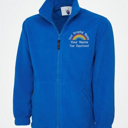 Embroidered NHS Rainbow Fleece Jacket, Custom Name, Nurse, Hospital Department Jacket, Special Offer for Healthcare Staff