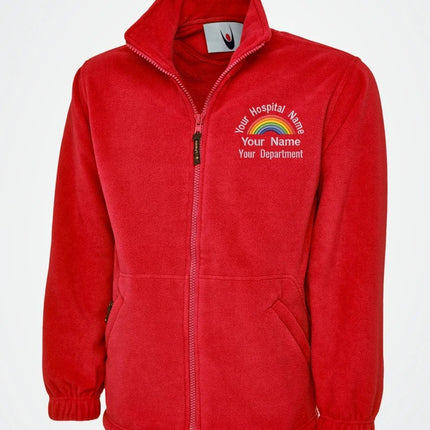 Embroidered NHS Rainbow Fleece Jacket, Custom Name, Nurse, Hospital Department Jacket, Special Offer for Healthcare Staff