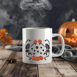 Funny Dancing Skeleton Coffee Mug, Retro Halloween Printed Mug, Vintage Fall Pumpkins Ceramic Mug, Spooky Season Cup, Fall Gift for Friends