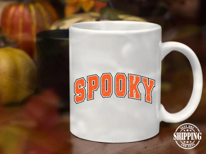 Spooky Halloween Mug, Retro Spooky Season Coffee Mug, Halloween Ceramic Printed Cups, Autumn Fall Coffee Lovers Mug, Halloween Party Gifts