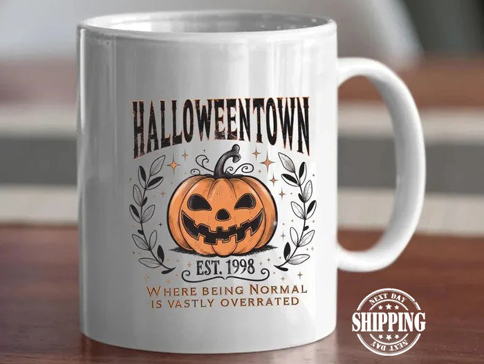 Halloweentown Est 1998 Mug, Vintage Fall Pumpkin Coffee Mug, Halloween University Ceramic Printed Mug, Halloweentown Mug, Spooky Season Gift