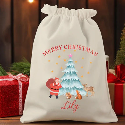 Personalised Santa Sack, Christmas Present Kids Sack Bags, Merry Christmas Santa Sacks, Baby's First Christmas Gift, Christmas Kids Presents