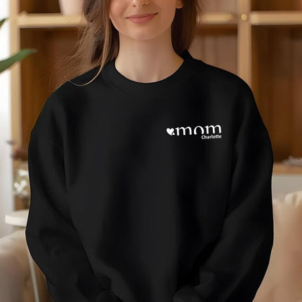 Custom Mama Est 2025 Sweatshirt, Personalised Mama To Be Printed Sweater
