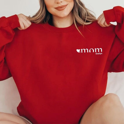 Custom Mama Est 2025 Sweatshirt, Personalised Mama To Be Printed Sweater