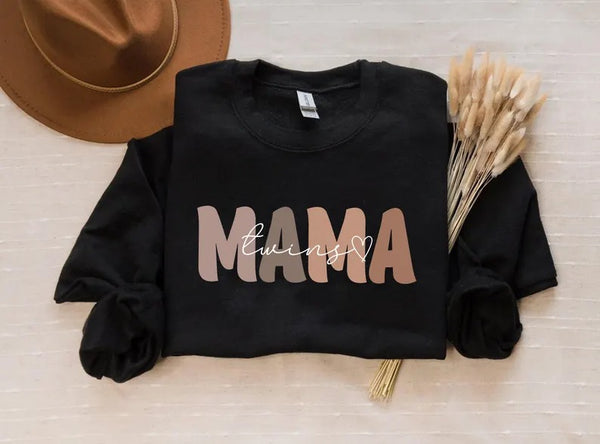 New Twin Mama Sweatshirt, First Time Twin Mama Jumper, Mama of Twins Crewnecks, Twin Pregnancy Announcement Gifts, Mothers Day Gifts for Her