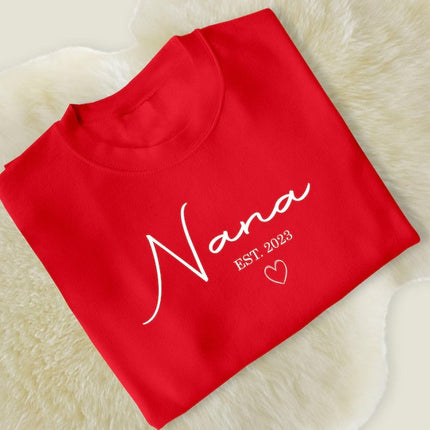 Personalised Nana Sweatshirt, Custom Kids Name Pullover, Grandma Gift Idea