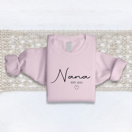 Personalised Nana Sweatshirt, Custom Kids Name Pullover, Grandma Gift Idea