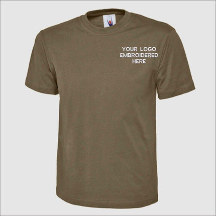 Custom Embroidered Logo T-Shirt, Your Logo Here Workwear Tees, Company Logo Top