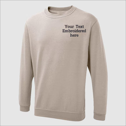 Custom Embroidered Sweatshirt, Personalized Text or Name Sweater, Your Own Text
