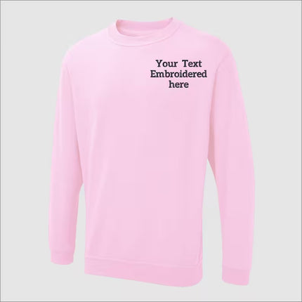 Custom Embroidered Sweatshirt, Personalized Text or Name Sweater, Your Own Text